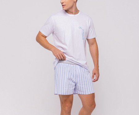 Pijama Manga Curta com Short Masculino | Westwing