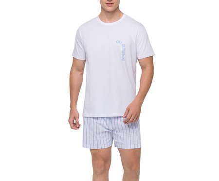 Pijama Manga Curta com Short Masculino | Westwing