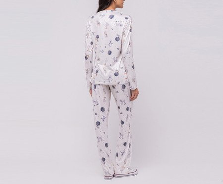 Pijama Manga Longa com Bolso em Fleece | Westwing