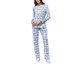Pijama Manga Longa com calça Feminino, blue | WestwingNow