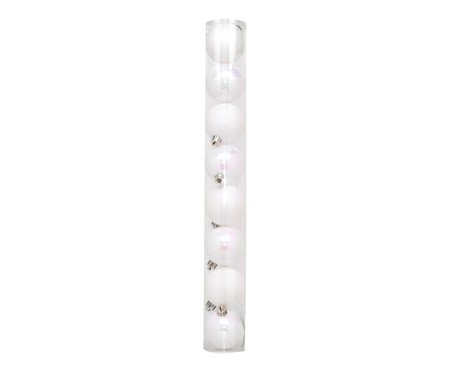 Jogo de Bolas Natalinas Glitter Branco | Westwing
