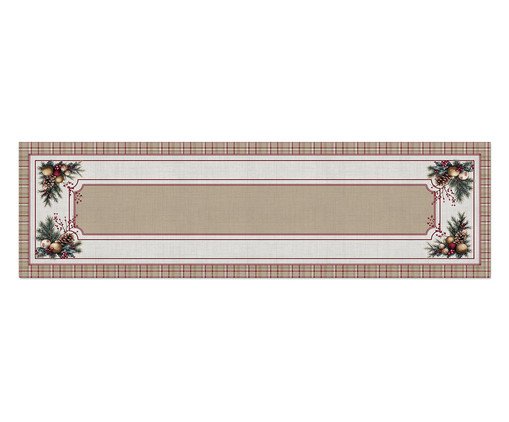 Caminho de Mesa Natalino Pinhas e Encanto - 42X141cm, red | WestwingNow