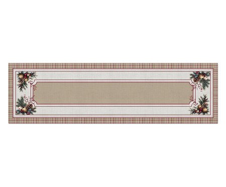 Caminho de Mesa Natalino Pinhas e Encanto - 42X141cm | Westwing
