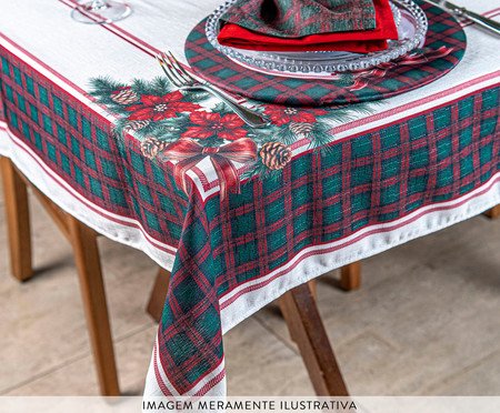 Toalha de Mesa Natalina Noite Feliz - 1,4X2,20m | Westwing