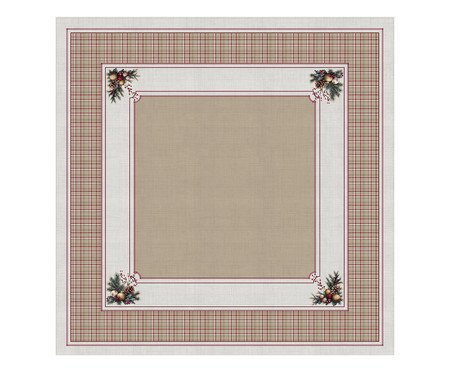Toalha de Mesa Natalina Pinhas e Encanto - 1,4X1,40m | Westwing