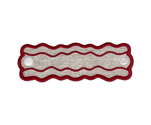 Porta-Guardanapo Natalino com Bordado Vila Do Noel - 5X15cm, beige | WestwingNow