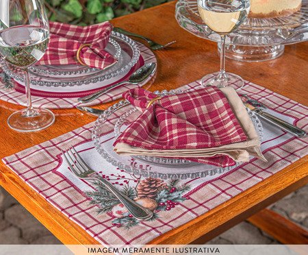 Jogo Americano Natalino Pinhas e Encanto - 48X30,5cm | Westwing