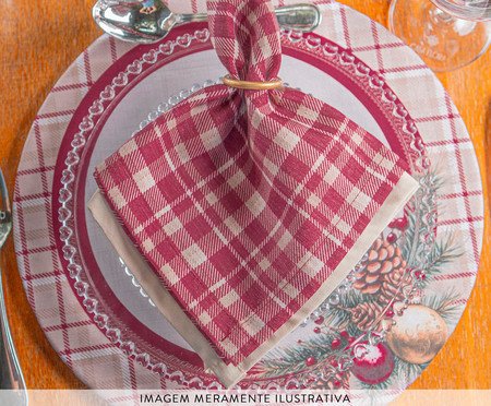 Capa para Sousplat Natalino Pinhas e Encanto - 35X35cm | Westwing