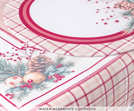 Capa para Sousplat Natalino Pinhas e Encanto - 35X35cm | Westwing