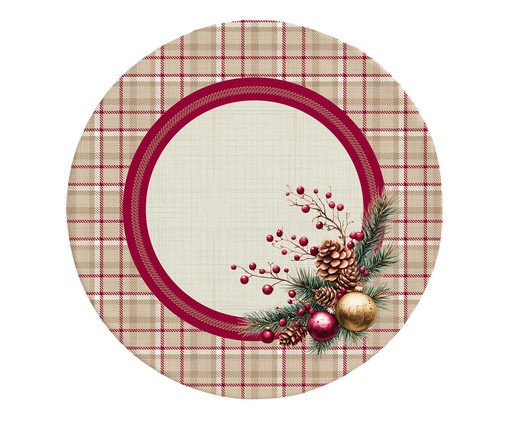 Capa para Sousplat Natalino Pinhas e Encanto - 35X35cm, red | WestwingNow