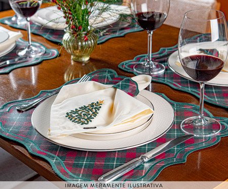 Lugar Americano Natalino com Bordado Tradições de Natal - 44,5X38,5cm | Westwing