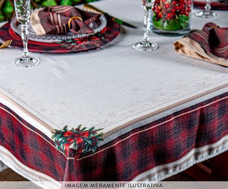 Toalha de Mesa Natalina Tradição Encantada - 1,4X1,40m | Westwing