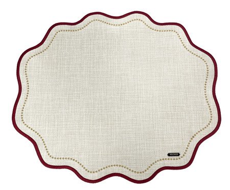 Lugar Americano Natalino com Bordado Toque de Luz Bordô - 44,5X38,5cm | Westwing