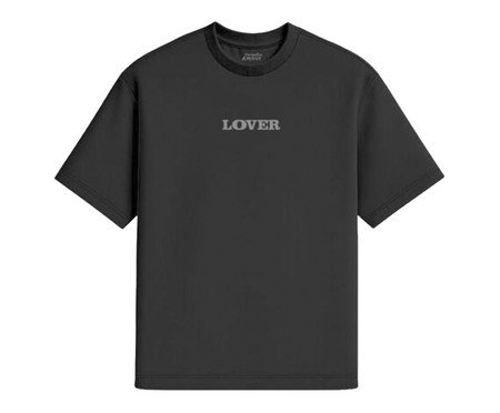 Camiseta Cotton Lover - Preta e Cinza | Westwing