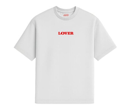 Camiseta Cotton Lover - Branca e Vermelho, white | WestwingNow