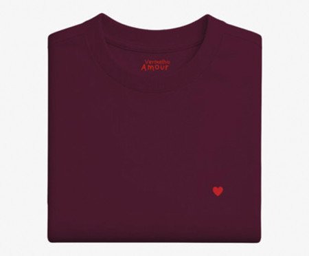 Camiseta Cotton Cherry Marie - Coração Micro Vermelho | Westwing