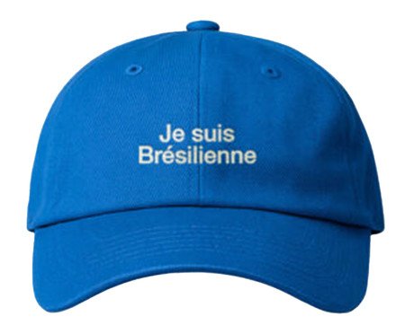 Bone Dad Hat Je suis Brésilienne - Branco e Azul Royal | Westwing