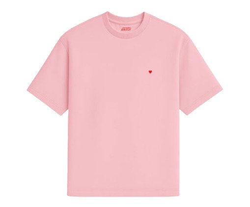 Camiseta Cotton Rosa - Coração Micro Vermelho, pink | WestwingNow
