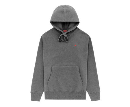 Moletom Super Cotton Cinza Mescla - Coração Micro Vermelho | Westwing