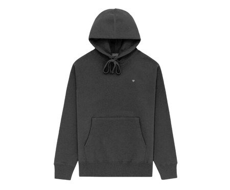 Moletom Super Cotton Preto - Coração Micro Cinza | Westwing