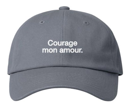 Bone Dad Hat Courage mon amour - Branco e Cinza, grey | WestwingNow