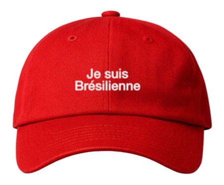Bone Dad Hat Je suis Brésilienne - Branco e Vermelho | Westwing