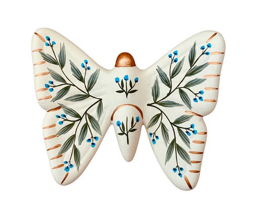 Enfeite de Parede Borboleta Floral Azul, white | WestwingNow