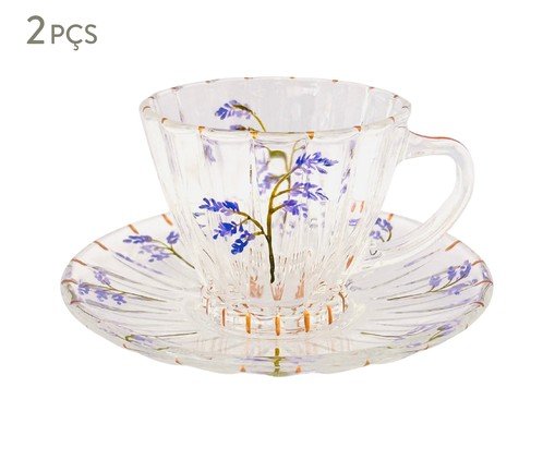 Jogo de Xícaras para Chá com Pires Limonium - 180ml, transparent | WestwingNow