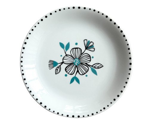Prato de sobremesa Floral Azulzim Azul, blue | WestwingNow