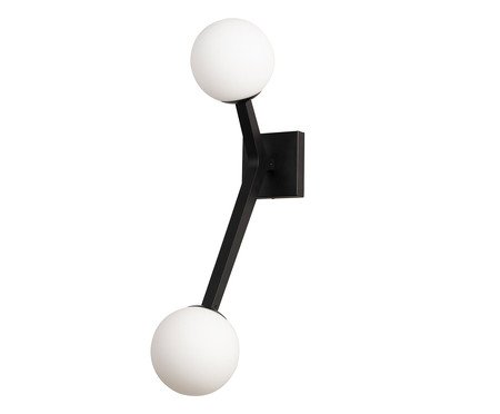 Arandela Led Colli Preto e Branco- 59X33X19,5cm | Westwing