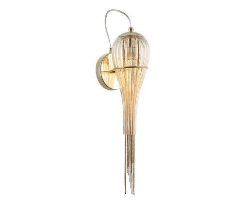 Arandela Clam Iskenderun Champagne e Dourado Bivolt - 12X45cm, Dourado | WestwingNow