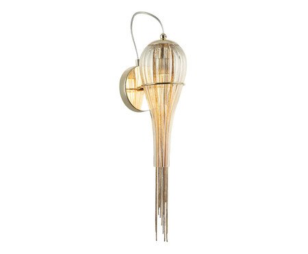 Arandela Clam Iskenderun Champagne e Dourado Bivolt - 12X45cm | Westwing