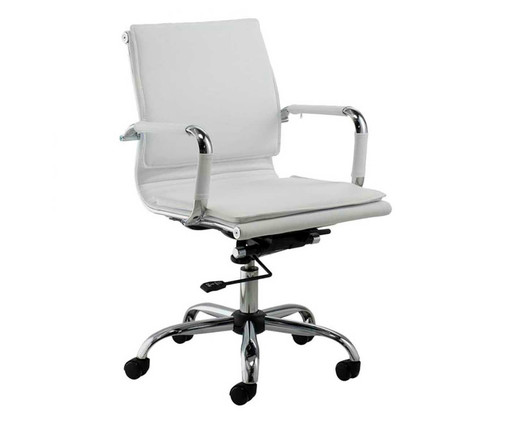 Cadeira de Escritório Valencia - Branca, Branco, Prata / Metálico | WestwingNow