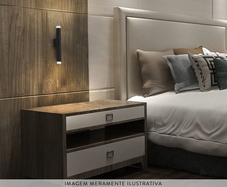 Arandela Zione Preto - 5X25X3cm | Westwing