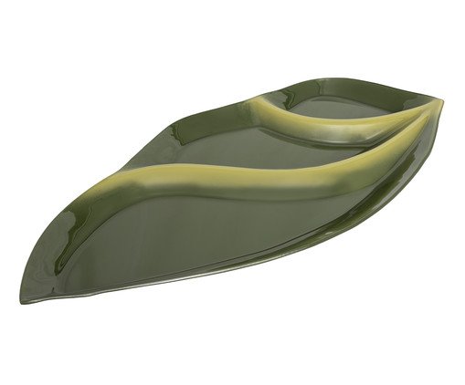 Centro de Mesa Folha Sombra Verde Militar, green | WestwingNow