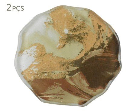 Jogo de Porta-copos Stone Marrom | Westwing