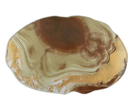 Centro de Mesa Oval Stone Marrom | Westwing