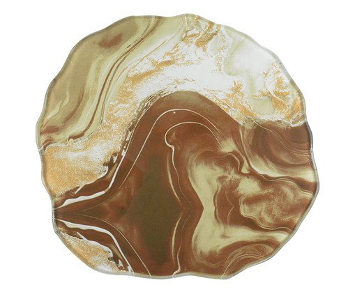 Centro de Mesa Redondo Stone Quartzo Marrom, brown | WestwingNow