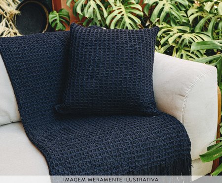 Manta Aurimel Azul Marinho | Westwing