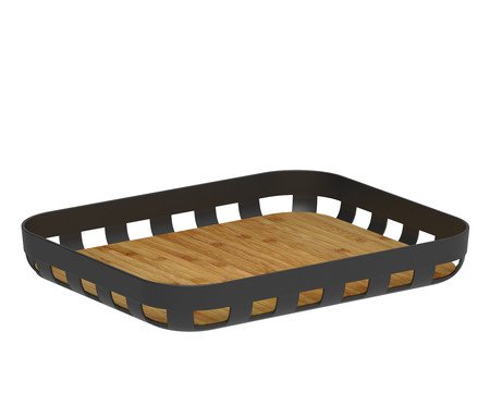 Bandeja Retangular Lume Preto | Westwing