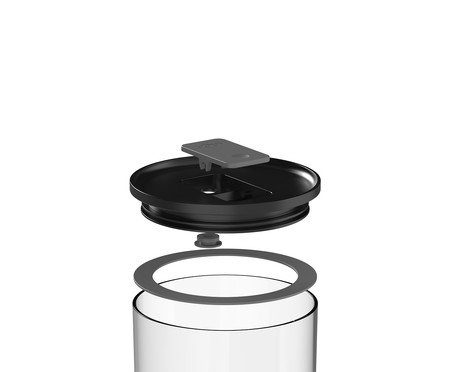 Pote Hermético Redondo Duo Lock Preto | Westwing