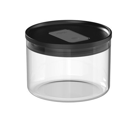 Pote Hermético Redondo Duo Lock Preto | Westwing
