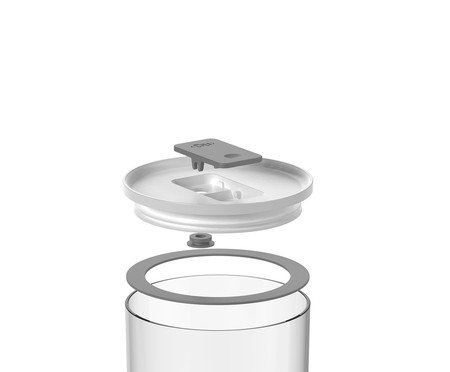 Pote Hermético Redondo Duo Lock Branco Fechado Branco | Westwing