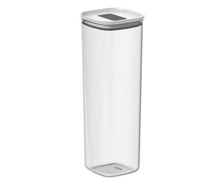 Pote Hermético Quadrado Duo Lock Branco Fechado Branco | Westwing