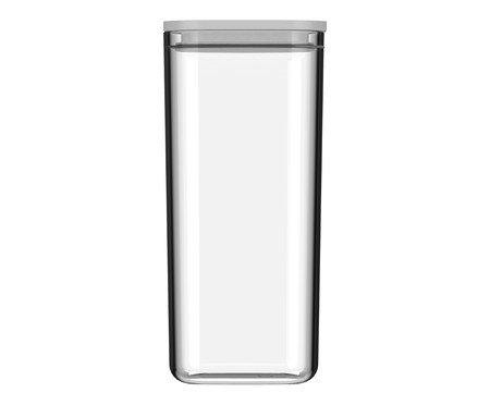 Pote Hermético Quadrado Duo Lock Branco Fechado Branco | Westwing