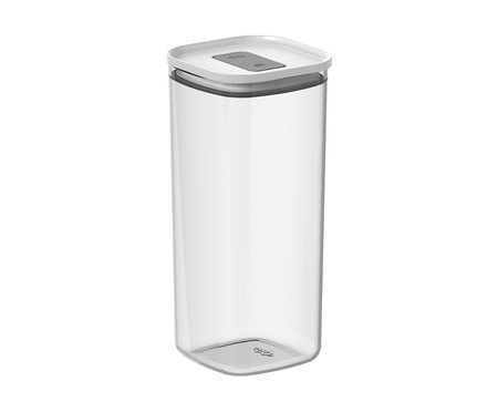 Pote Hermético Quadrado Duo Lock Branco Fechado Branco | Westwing