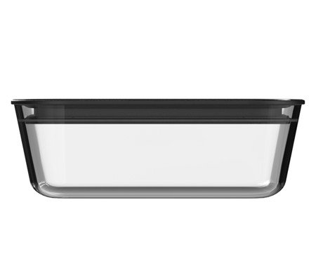 Pote de Vidro Hermético Fresh Lock Preto | Westwing