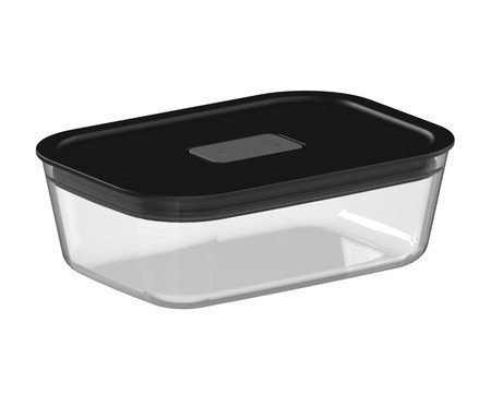 Pote de Vidro Hermético Fresh Lock Preto | Westwing