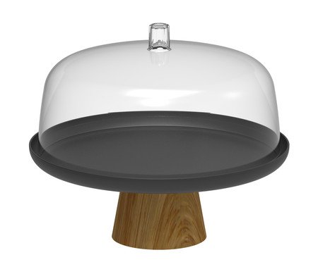Boleira com Cupula e Pé Lume Preto | Westwing