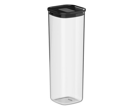 Pote Hermético Quadrado Duo Lock Preto, black | WestwingNow